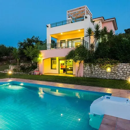 Villa Archos With Pool, Play Area,bbq & Amazing View!! Mési